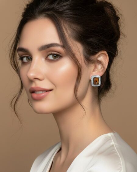 Nafisa Marble Studs - Gold