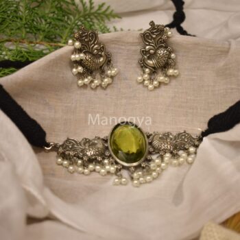 Mayuri Stone Choker Set - Green