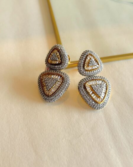 Jenny Diamond Baguette Geometric Drop Earrings