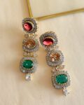 Kayra Multicolour Gemstone Statement Earrings