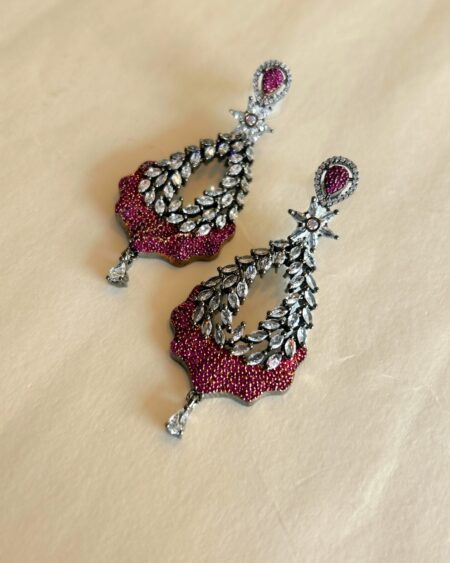 Parna Ruby Pavé & Diamond Chandelier Earrings