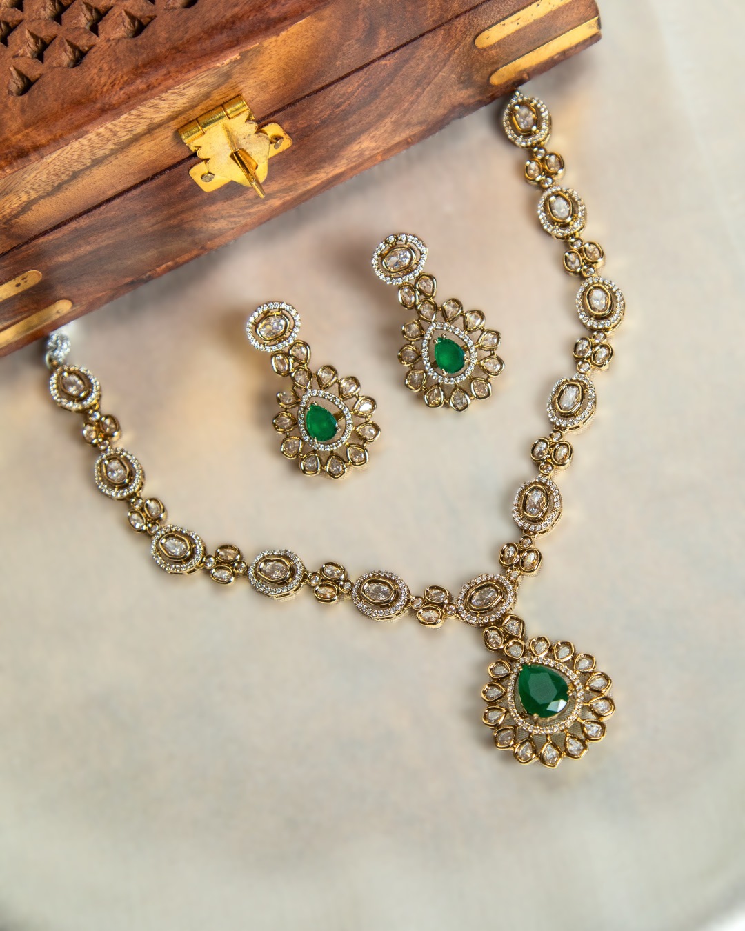 Aarzoo Interchangeable Stone Necklace Set