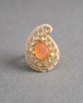 Alia Pachi Kundan Ring – Peach