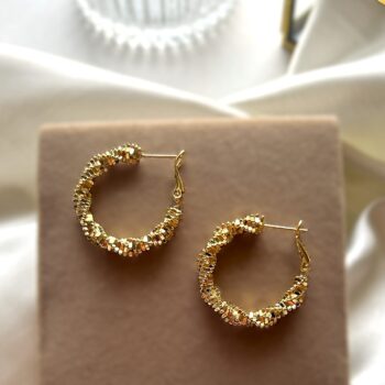 Amy Twisted Gold Hoops