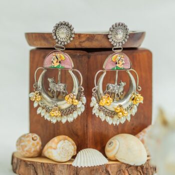 Aparna Tanjore Art Chandbali