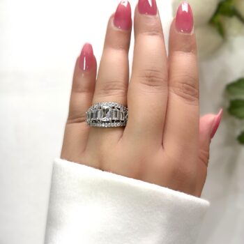 Ariel Baguette CZ Statement Ring