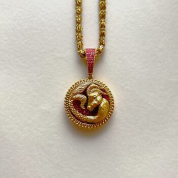 Aries Zodiac Pendant Chain - Magenta
