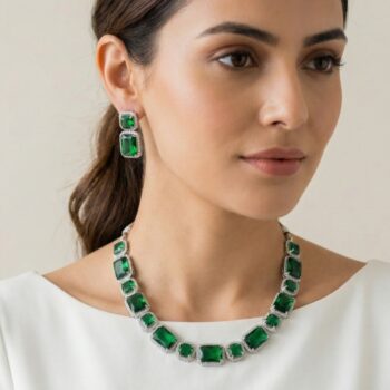 Ashley Diamond Necklace Set - Green
