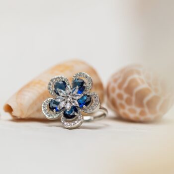 Ayana Diamond Ring - Blue