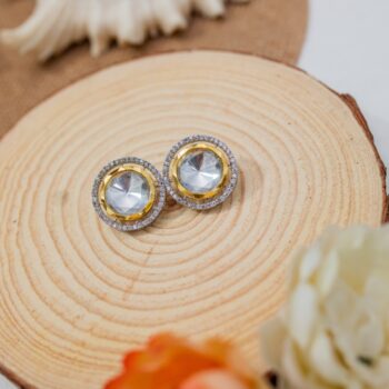 Beena Round Polki Studs