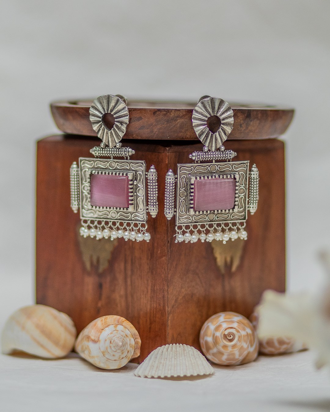 Bhavna SLA Earrings - Pink