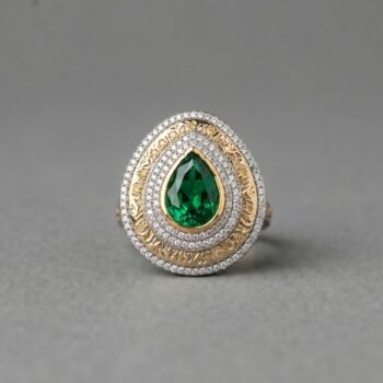 Chahat Green Stone Ring
