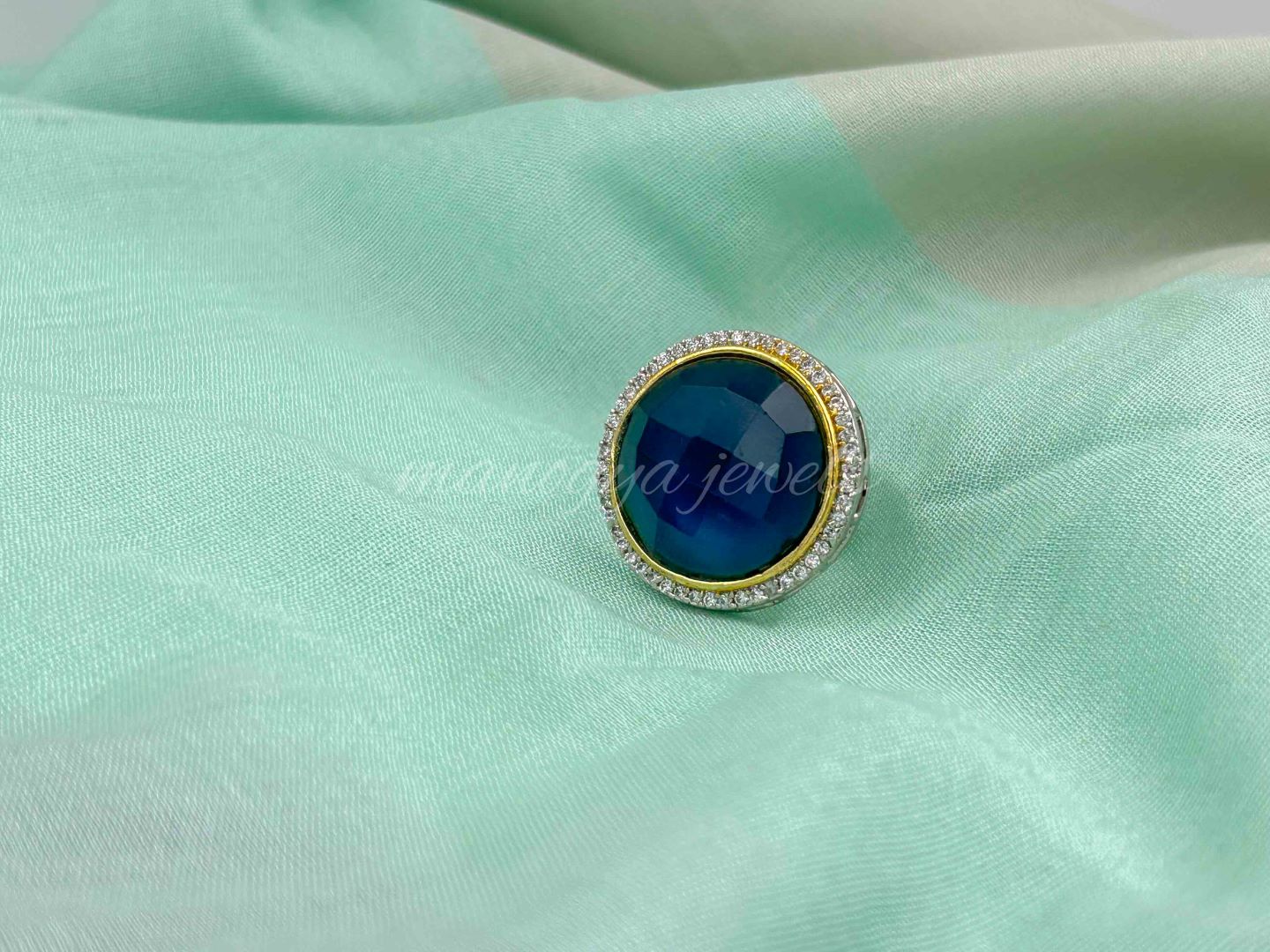 Inakshi Blue Stone Ring