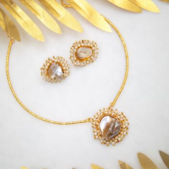 Delnaz MOP Necklace Set