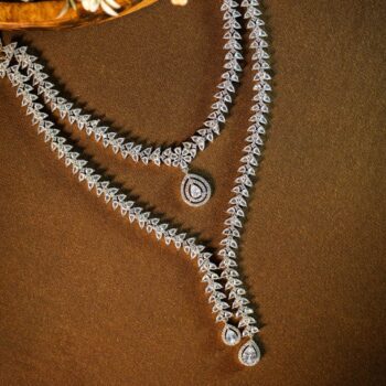 Fiona Double-Layer Diamond Necklace Set