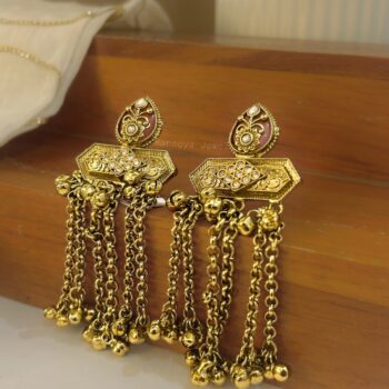 Heer Ghungroo Earrings - Pink