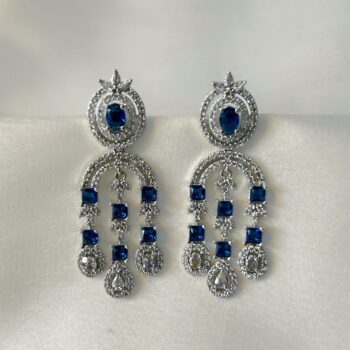 Hera AD Chandelier Earrings - Blue