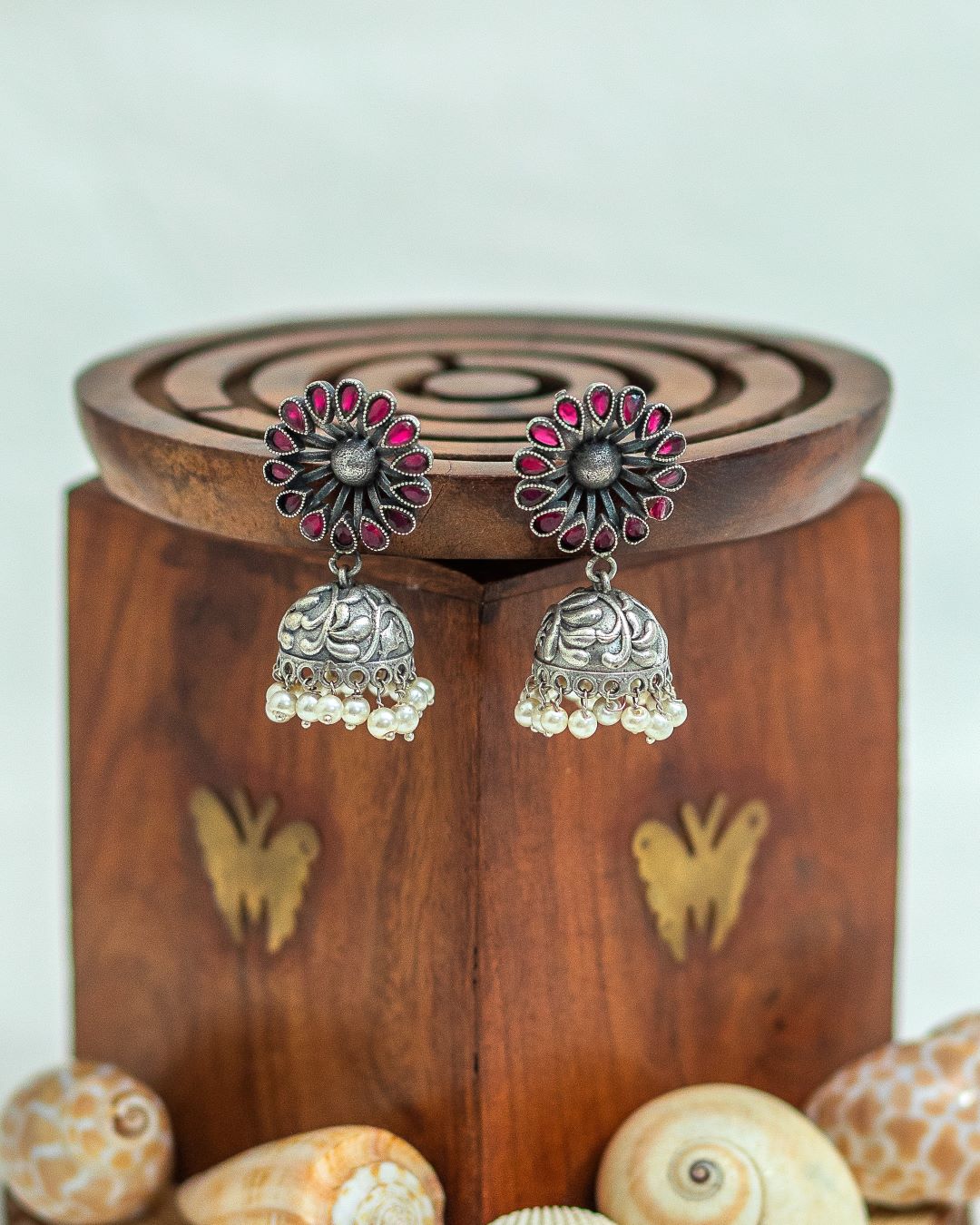 Isha Jhumki - Maroon