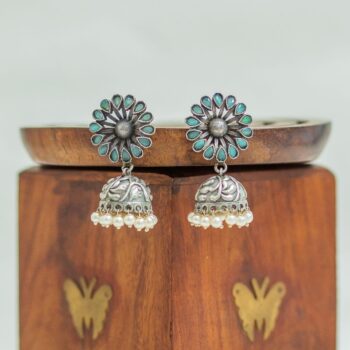 Isha Jhumki - Mint Blue