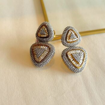 Jenny Diamond Baguette Geometric Drop Earrings