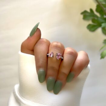 Jisoo Dual-Stone Ring - Pink