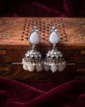Jiva Grey CZ Jhumkis