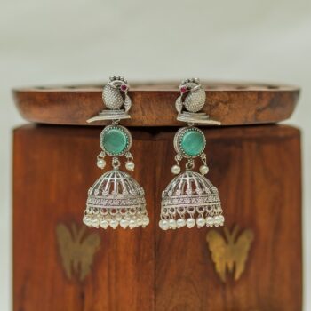 Jiyanshi SLA Jhumka - Mint Blue