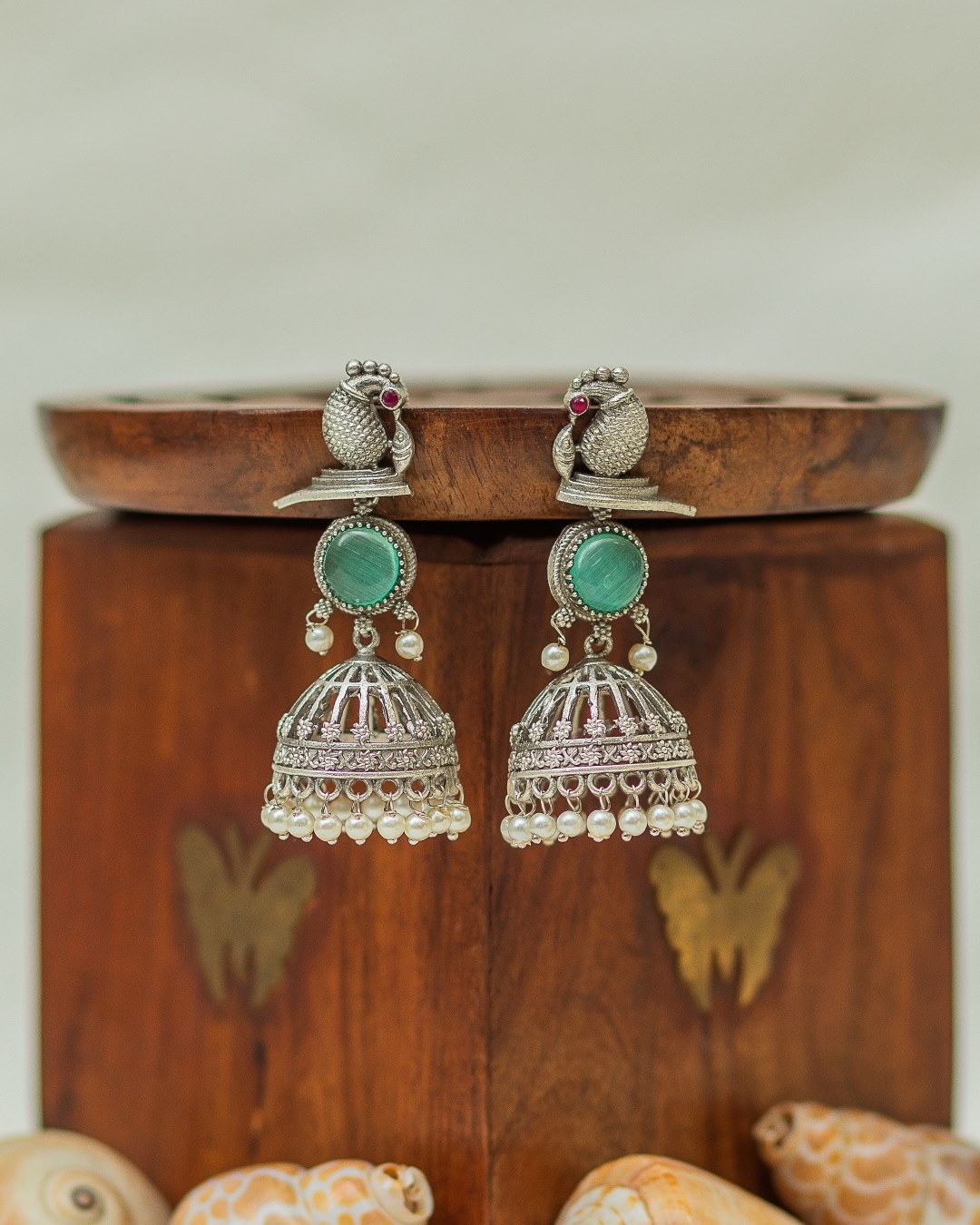 Jiyanshi SLA Jhumka - Mint Blue