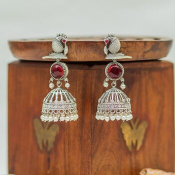 Jiyanshi SLA Jhumka - Red