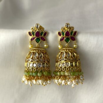 Kritika Gold Lotus Jhumkas