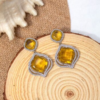 Leisha AD Earrings - Yellow