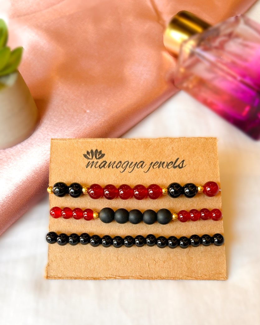 Luscious Granate Bracelet Stack