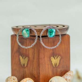 Mihika Mother of Pearl Earrings - Turquoise