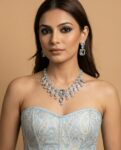 Minisha Diamond Necklace Set - White