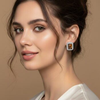 Nafisa Marble Studs - Gold