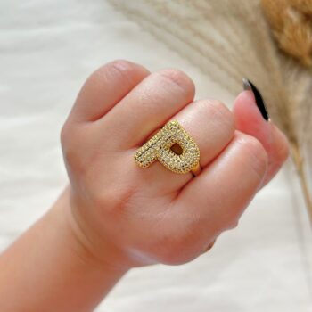 Alphabet Statement Ring - "P"