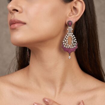 Parna Ruby Pavé & Diamond Chandelier Earrings