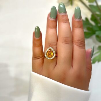 Solstice Ember Yellow Diamond Ring - Gold