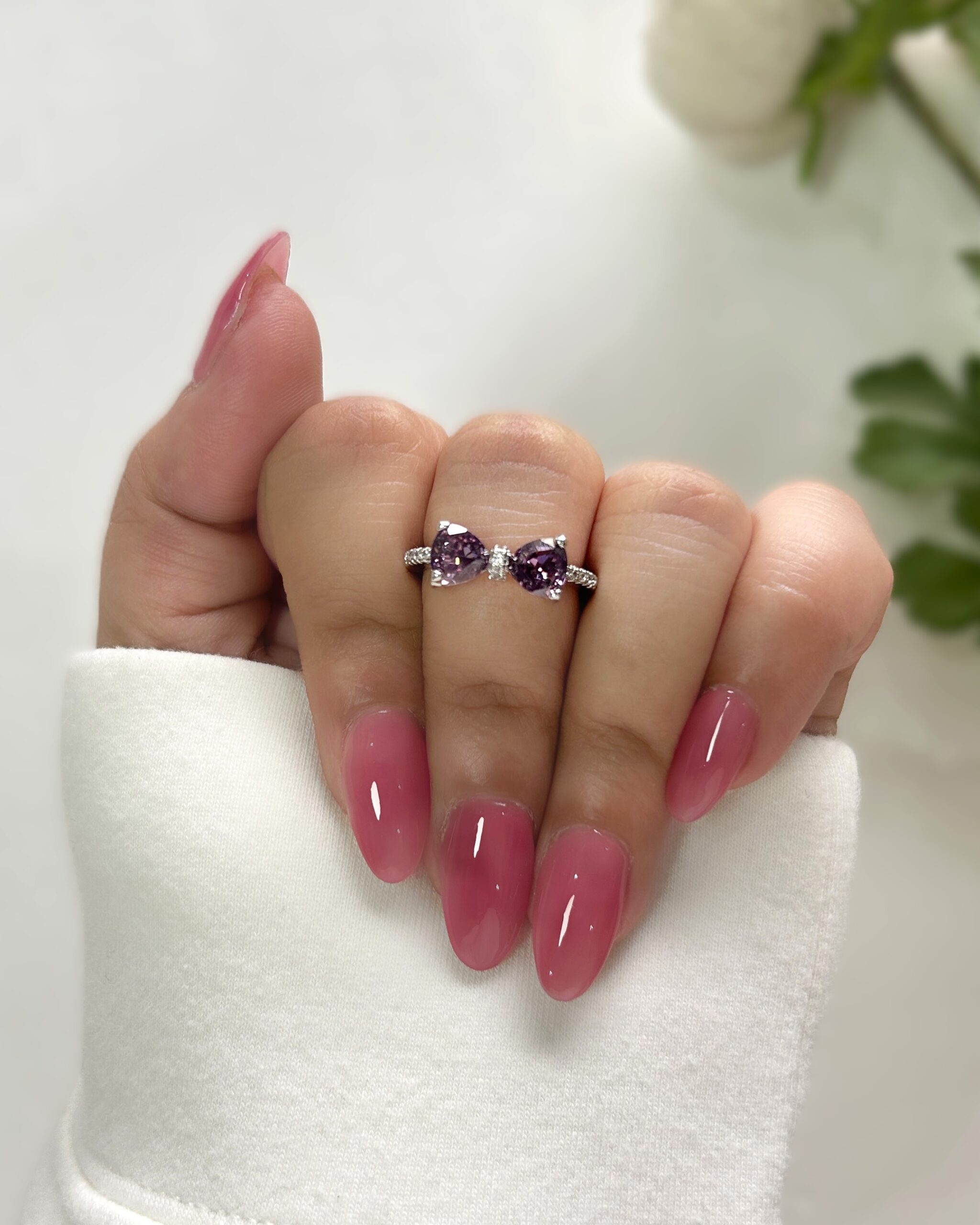 Verona Bow Ring - Purple
