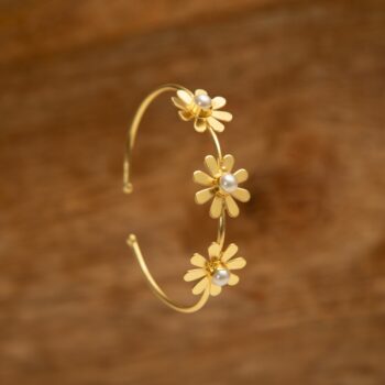 Veronica Three Flower Gold Bracelet