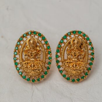 Vibhuti Laxmi Earrings - Green