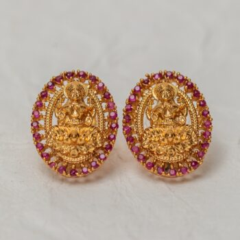 Vibhuti Laxmi Earrings - Magenta