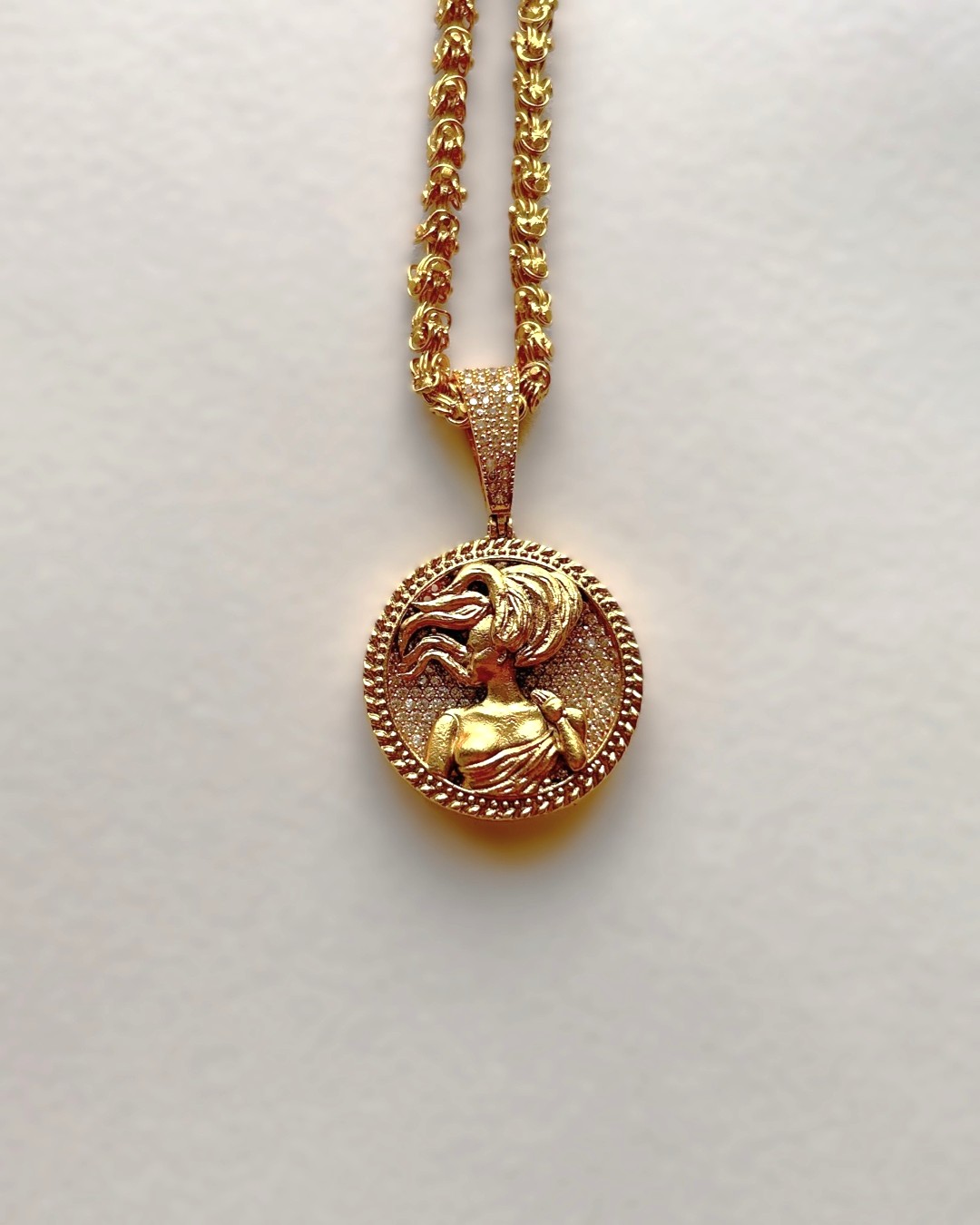 Virgo Zodiac Pendant Chain - White