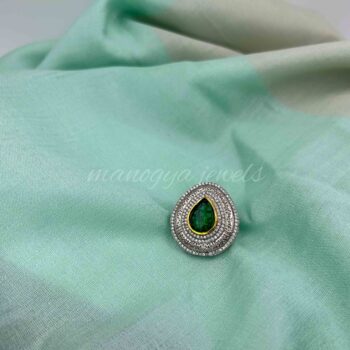 Chahat Green Stone Ring