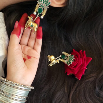 Gomati Earrings - Green