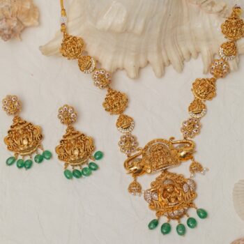 Abhilasha Temple necklace - Green