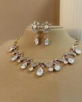 Alnitak Polki Necklace Set - Pink