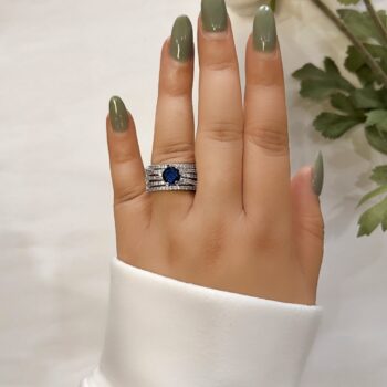 Juliette AD Cocktail Ring - Blue