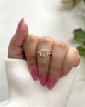 Claire Halo Ring - Champagne Gold
