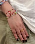 Fiery Red Star Bracelet & Ring Stack